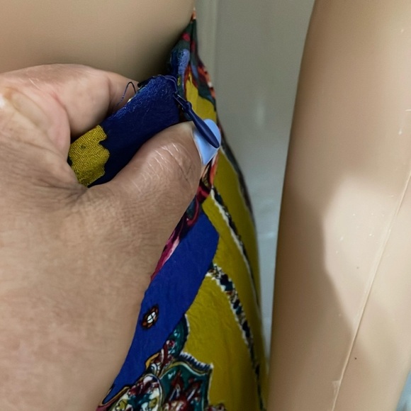 Moulinette Soeurs by anthropology Red and Blue Asymmetrical A-Line Maxi Skirt - Picture 6 of 12